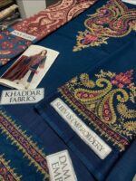 3 PCs Women's Unstitched Khaddar Embroidered Suit - Image 3