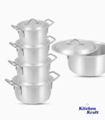 Kitchen Kraft Diamond Metal Finish Casserole Set 10Pcs