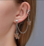 Butterfly Hanging Ear Cuffs