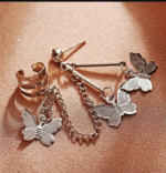 Butterfly Hanging Ear Cuffs - Image 2