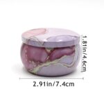 Pack of 3 Empty Tin Box|Empty Tin Jars|Tin Box Collection Marble Printed Jars DIY Candle Making|Jars for Candles 3 Pieces| Empty containers| empty jars| Candle Jars| Candle Jars empty with Lid| Empty Tin| Candle Jars empty tin - Image 4