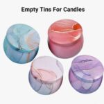 Pack of 3 Empty Tin Box|Empty Tin Jars|Tin Box Collection Marble Printed Jars DIY Candle Making|Jars for Candles 3 Pieces| Empty containers| empty jars| Candle Jars| Candle Jars empty with Lid| Empty Tin| Candle Jars empty tin - Image 5