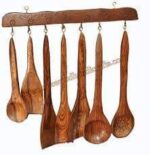 Healthy Cooking Wooden Utensils Set, 6 Wooden Spoons for Cooking, Natural Nonstick Hard Wood Serving Kitchen Utensil Set - Image 3