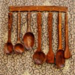 Healthy Cooking Wooden Utensils Set, 6 Wooden Spoons for Cooking, Natural Nonstick Hard Wood Serving Kitchen Utensil Set - Image 2