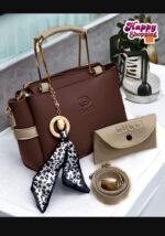 👜 New Article – 3 Piece Ladies Handbag Set (Big Shoulder Bag + Crossbody + Wallet) - Image 4