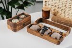 3 Slots Luxury Walnut Wooden Watch Collection Storage Box Display Boxes Cases Custom logo Wood Watch Box with Glass Lid for Gift