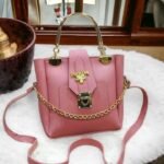 New Single Piece Ladies Bag Size 8/10 – Good Quality Poom Poom Bag with Long Strap & Golden Chain