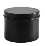 Aluminium Black Empty Tin Jars | Aluminium Jar Matt Black for Candles (3 Piece) Tin Jar 4oz| Jars for candles| Empty containers| Empty Jars| Candle Jars| Candle Jars empty tin| Candle Jars empty with Lid - Image 5