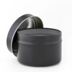 Aluminium Black Empty Tin Jars | Aluminium Jar Matt Black for Candles (3 Piece) Tin Jar 4oz| Jars for candles| Empty containers| Empty Jars| Candle Jars| Candle Jars empty tin| Candle Jars empty with Lid
