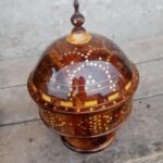 Handcrafted roti pot made of pure wood for storing rotis with cultural charm and modern kitchen compatibility