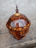 Handcrafted roti pot made of pure wood for storing rotis with cultural charm and modern kitchen compatibility