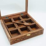 Handmade Customized Wooden Spice Box Set for Kitchen Hotel Restaurant Herb divided spice chambers - Image 3