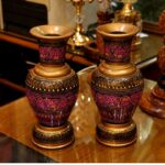 Handmade Wooden Lacquer Vase, Home Decoration Lacquer Wooden Flower Vase White Red Blue Green Color Wood Vases