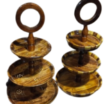 Wooden Cake Stand 3 Tier , 4 Tier Wooden Dessert Serving Tray Stand , Wood 3 Tier Cake Stand