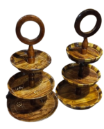 Wooden Cake Stand 3 Tier , 4 Tier Wooden Dessert Serving Tray Stand , Wood 3 Tier Cake Stand