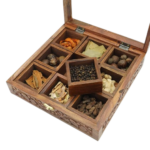 Handmade Customized Wooden Spice Box Set for Kitchen Hotel Restaurant Herb divided spice chambers