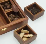 Carved Wooden Spice Box - Image 5