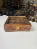 Carved Wooden Spice Box - Image 2