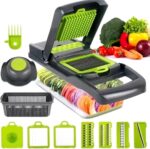 Slicer Multifunctional Vegetable Cutter Kitchen Accessories 14 in 1 Food Cutter Veggie Onion Chopper Mandoline Slicer - Image 2
