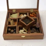 Carved Wooden Spice Box - Image 6