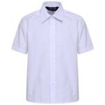 School Uniform College Wind Shirt Summer New V-neck Short Sleeve Work Uniform Student Tops Loose White Shirt - Image 2