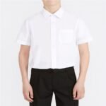 School Uniform College Wind Shirt Summer New V-neck Short Sleeve Work Uniform Student Tops Loose White Shirt