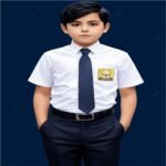 Casual Classic White Shirt Basic Preppy Style Loose Fit Shirt Simple Short Sleeve High School Students