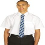 Unisex Women Men Boys and Girls Summer White Blouses Shirt, Pants and tie for School Uniform Long sleeve size Top XS-5XL