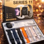 7 in 1 Ultra Smart Watch Series 11 – Bluetooth Calling, Fitness Tracker & Wireless Earbuds