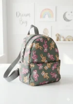 Medium Colorful Tropical Print Backpack for Girls - Image 4