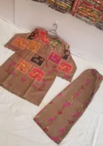 Brown Printed Arabic Lawn 2Pcs Set for Everyday Wear - Image 3