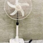 Portable Rechargeable Fan 12V Battery Backup White