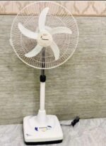 Portable Rechargeable Fan 12V Battery Backup White