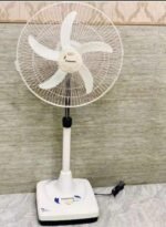 Portable Rechargeable Fan 12V Battery Backup White - Image 3
