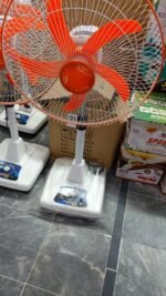 Portable Rechargeable Fan 12V Battery Backup White - Image 4