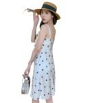 Women Ice Silk Nightdress with Heart Print Summer Sleepwear - Image 5