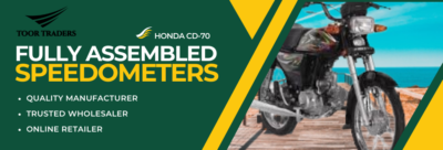 Premium quality speedometer meter assembly for Honda CD-70 70cc motorcycle, compatible with Chinese bikes. Engineered for accuracy and durability, this bike speedometer ensures smooth needle movement, high visibility dial, and consistent performance. Ideal for replacing damaged or outdated meters, it delivers reliable speed and distance measurement. A perfect choice for retailers, mechanics, and riders looking for dependable motorcycle spare parts in Pakistan.