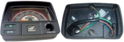 Motorcycle Speedometer Meter for Honda CD-70cc and all Chinese 70cc bikes, offering precise speed measurement, total mileage recording, and reliable engine monitoring. Durable construction with high-quality analog dial ensures clear readability and resistance to wear and vibration. Compatible with Honda CD 70, Road Prince 70cc, United 70cc motorcycles. Ideal for replacing old or faulty speedometers, improving bike dashboard aesthetics, functionality, and overall riding safety for everyday use.