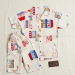 2 Pcs Boy's Cotton Lawn Printed Shirt And Shorts Set - Image 3