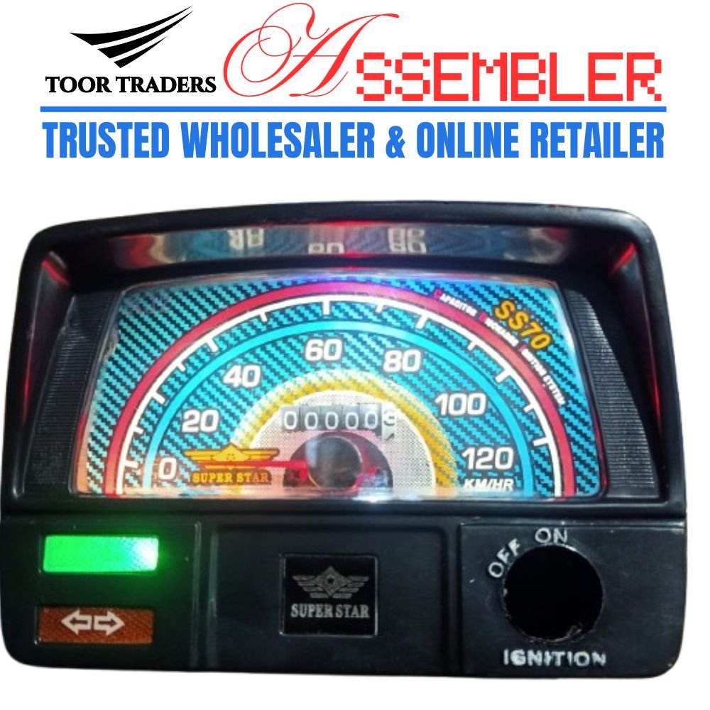 Super Star SS-70 LED Speedometer Super Star SS-70 LED Glow Backlight Motorcycle Speedometer | High-Visibility Bike Meter Assembly | 70CC Dashboard Meter Replacement - Image 1