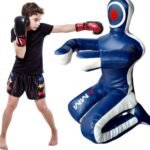 MMA Wrestling Kick Boxing Grappling Dummy for adults and kids, unfilled training dummy designed for mixed martial arts practice. Ideal for wrestling, grappling, takedowns, throws, ground-and-pound, judo, karate, kickboxing, BJJ, and self-defense training. Durable construction for home gyms, martial arts academies, fitness centers, and combat sports conditioning sessions.