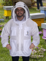 3 Layers Ultra Breeze Ventilated Beekeeping Bee Jacket for Unisex Beekeepers with Fencing Veil