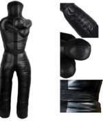 Heavy-duty 47" MMA wrestling dummy for punching, grappling, boxing, judo, and BJJ training. Unfilled design allows custom weight adjustment using fabric or filling material. Ideal for adults and kids seeking to improve strength, technique, endurance, submissions, takedowns, and overall martial arts performance.