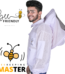 3 layer ultra ventilated beekeeping bee jacket with round veil, breathable mesh airflow design, unisex anti sting protection suit, lightweight and comfortable for daily beekeeping operations and hive inspections