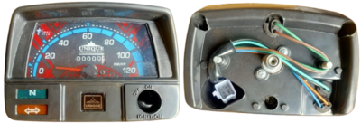 High-quality Unique Motorcycle Speedometer Meter Assembly for UD-70CC motorcycles, compatible with all Chinese 70CC bike models. Features precise speed measurement, easy-to-read gauge markings, durable construction, vibration-resistant design, and dependable performance. Perfect replacement speedometer for motorcycle repair, restoration, and maintenance. Suitable for Road Prince, Super Star, Union Star, Super Power, and other Chinese 70CC motorcycles.