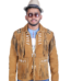 Men’s genuine suede leather fringe jacket designed in traditional Western cowboy style with intricate Native American beadwork, long flowing fringes, and durable craftsmanship. This stylish suede coat offers a vintage rugged look, perfect for bikers, ranch wear, country events, and outdoor fashion. A premium western jacket combining comfort, heritage design, and bold masculine appeal for modern fashion lovers.