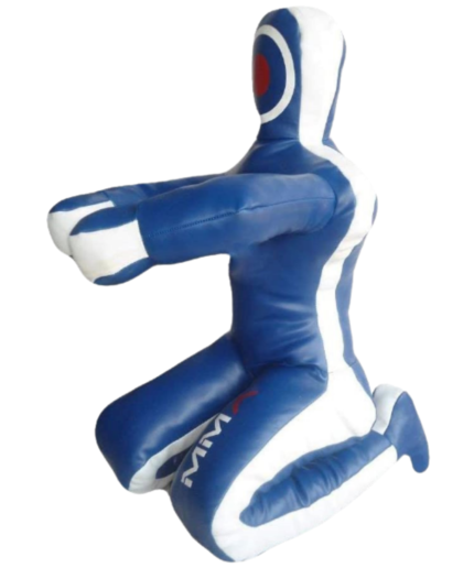Unfilled MMA training dummy suitable for wrestling, kickboxing, grappling, judo, karate, Brazilian Jiu-Jitsu, and mixed martial arts practice. Designed for adults and children to improve takedowns, submissions, striking accuracy, throws, clinch work, and combat training techniques. Strong stitching and durable materials provide long-lasting performance.
