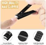 Tweezers Set,9 Pcs Professional Stainless Steel Tweezer Kit-Great Precision Eyebrow Tweezers for Ingrown Facial Hair with Leather Travel Case as Stocking Stuffing Gifts - Image 3