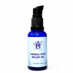 Herbal pain relief oil for soothing massage of stiff joints, back, knees, shoulders and tired muscles.