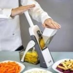 Mandoline Slicer | Safe Adjustable Vegetable Cutter | Multi‑Purpose Kitchen Chopper & Manual Grater ( Random Colour ) - Image 4